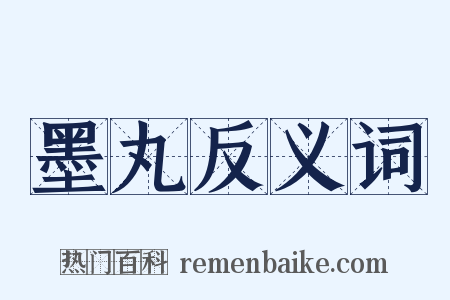 墨丸反义词是什么意思的图片